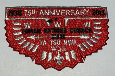 OA Lodge 138 Ta Tsu Hwa Flap 2013 75th Anniversary Oklahoma Boy Scout TK7