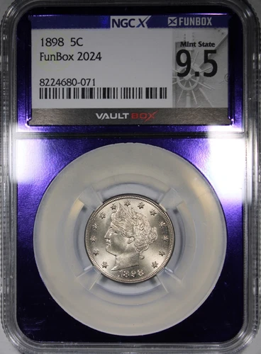 1898 Liberty V-Nickel NGC MS65 Gorgeous Luster Flashy Gem Quality