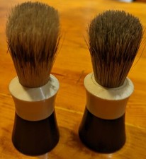 2 Vintage Ever-Ready 100T Shaving Soap Brushes, good condition