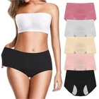 5 Pack Womens Period Panties Teen Girls Menstrual Leakproof Underwear Panty