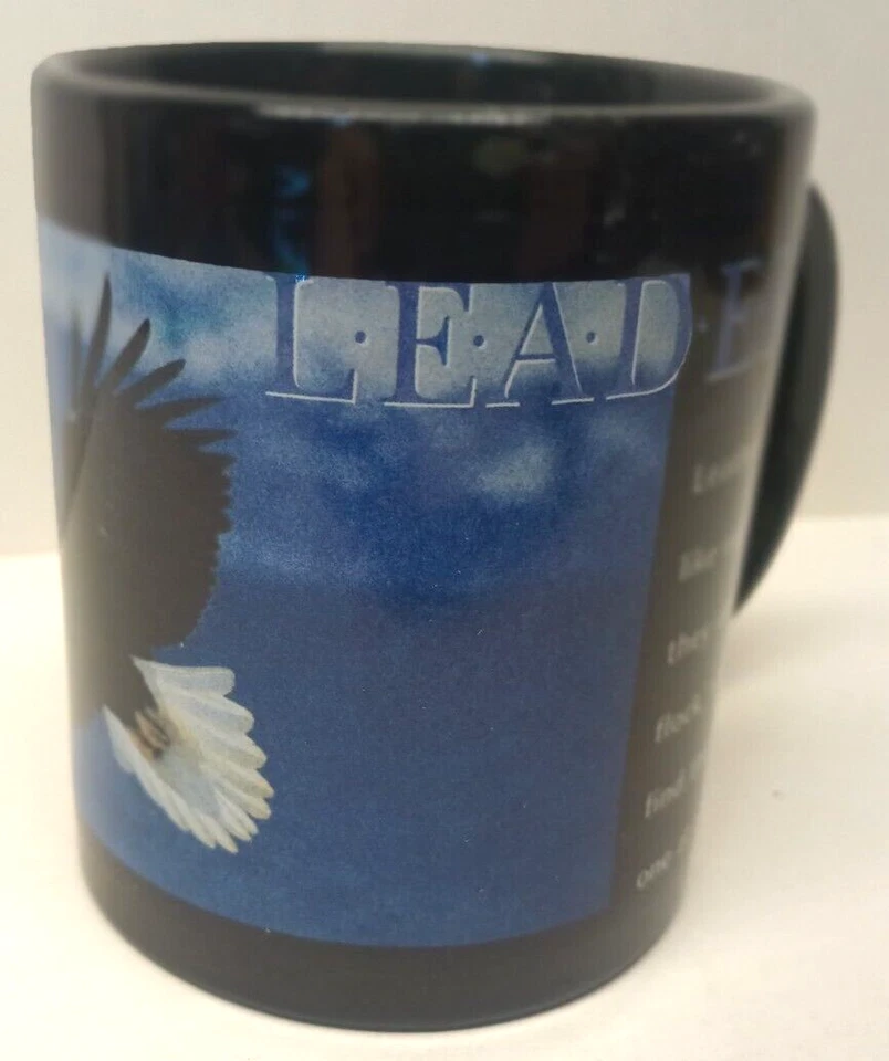 Taza de café LINYI Leaders Are Like Eagles de 3,8" de alto cotización taza de positividad 11 oz Foto 2 de 4