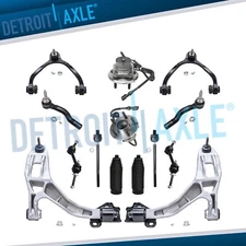 Front Control Arms Hub Bearing Tie Rod Kit for 2003-2005 Town Car Crown Victoria