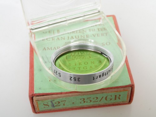 Zeiss Ikon S27 352 / GR 2x gelbgrün Filter S27mm yellow green + Plexi case + box - Picture 4 of 4