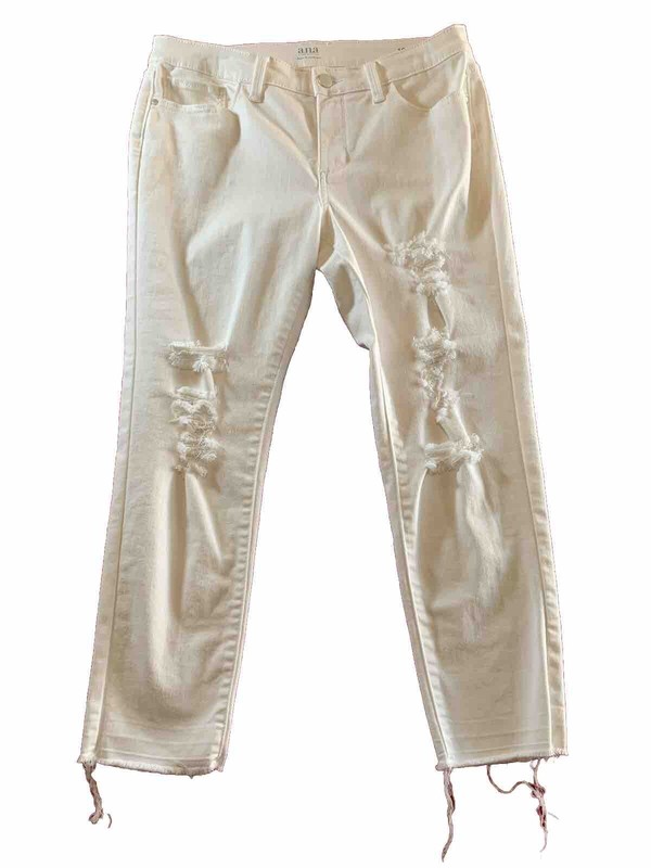 a.n.a A New Approach White Jeans Women’s Size 10 Skinny Ankle Cropped