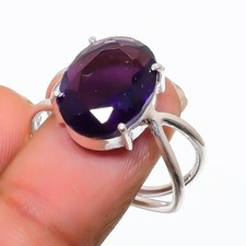 Purple Amethyst Gemstone 925 Sterling Silver Jewelry All Size Ring For Gift