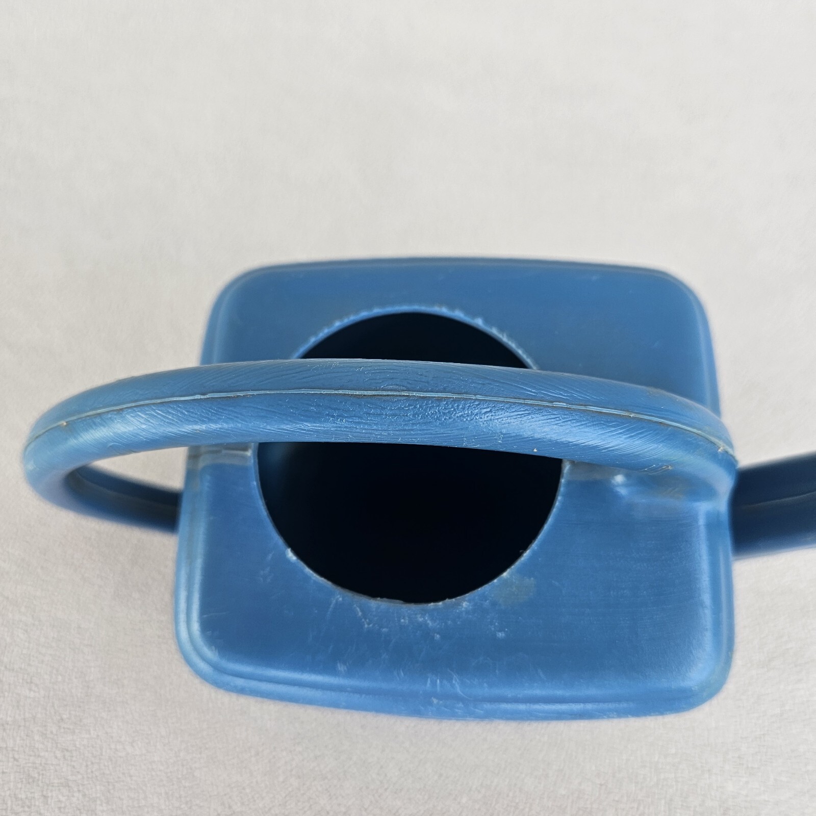 Misco Enterprises Blowmold Plastic Blue Rose Watering Can VTG Long Spout