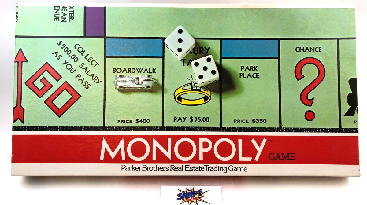 Monopoly Board Game Vintage Complete Open Box Item Parker
