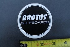 Brotus Surfboards Thrasher Magazine Black White USA V33A Vintage Surfing STICKER