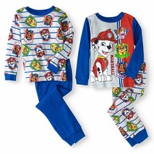 Paw Patrol 4 PC Long Sleeve Tight Fit Cotton Pajama Set Boy Size 5T