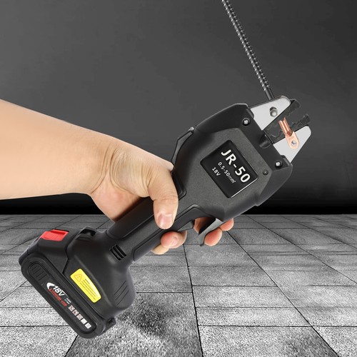 JR-50 Electric Crimping Pliers Terminal Crimping Tool Rechargeable DC 2AH - Picture 3 of 16
