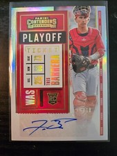 2020 Panini Contenders Rookie Playoff Ticket #D /18 Tres Barrera #141 Auto RC