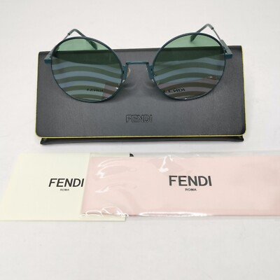 FENDI Turquoise & Black Sunglasses NEW/AUTHENTIC Fendi 53mm Cat Eye Sunglasses Fendi Hypnoshine Matte Metal  main image 3