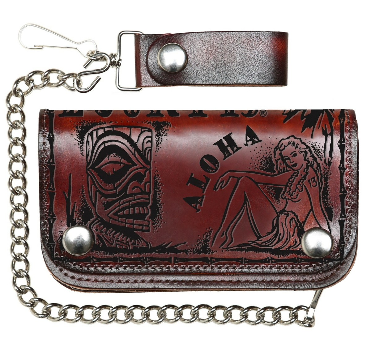 小物 CALEE Leather Studs Gold Wallet Chain Amazon.com: Solid