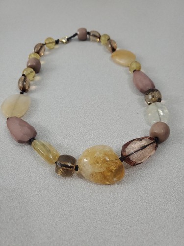 Alexis Bittar Necklace Citrine And Carved Beads - Picture 3 of 5
