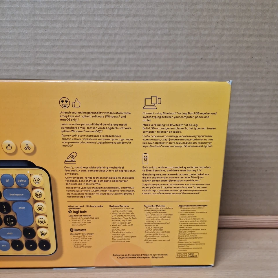 Logitech Pop Keys Wireless Mechanical Keyboard With Emoji Keys - Image 3 of 4