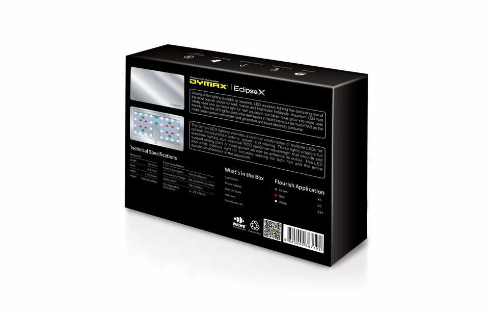 Dymax Eclipse X Plant Led Light Red Green White Aquarium Fish Tank Freshwater