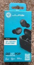 JLab Go Air POP True Wireless Bluetooth Earbuds & Charging Case Microphone Black