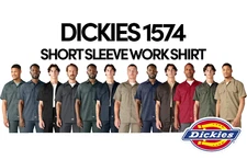 NEW Dickies 1574 Men's Short Sleeve Work Shirt - Multiple Colors & Sizes