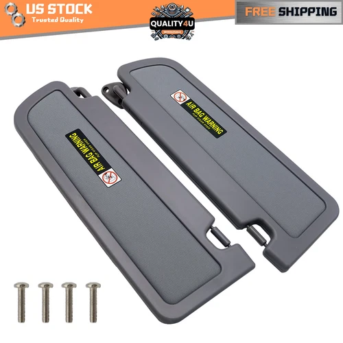 Pair Sun Visor Dark Gray For 2006-2011 Honda Civic Visors Left & Right Visor Set