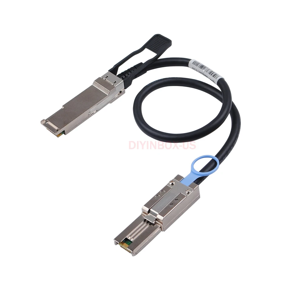 0.5 Meters External SAS Cable QSFP SFF-8436 to SFF-8088 For NetApp DS4243 DS4246 - Image 3 of 4
