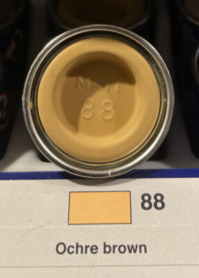 Revell enamel paint 32188, Matt Brown Ochre.