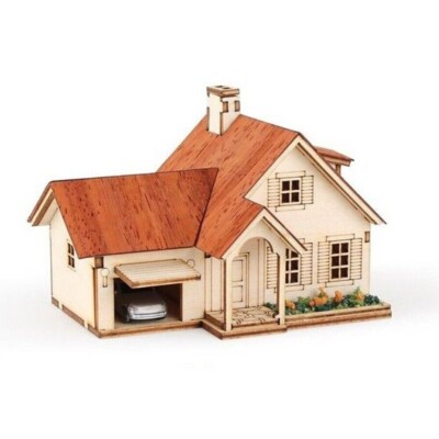 YoungModeler / Mini Provence Haus / Selbstbau Basteln Holz Modellbausatz