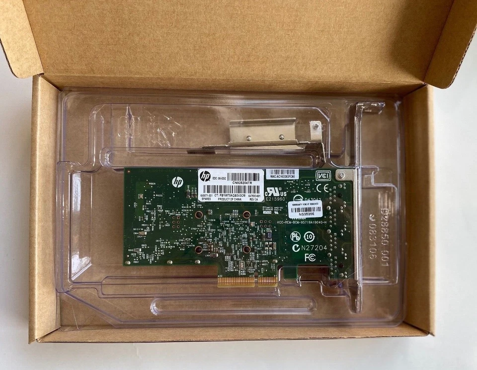 HP ETHERNET 1GB 4-Port 331T ADAPTER NETWORK CARD 649871-001 - Image 2 of 2