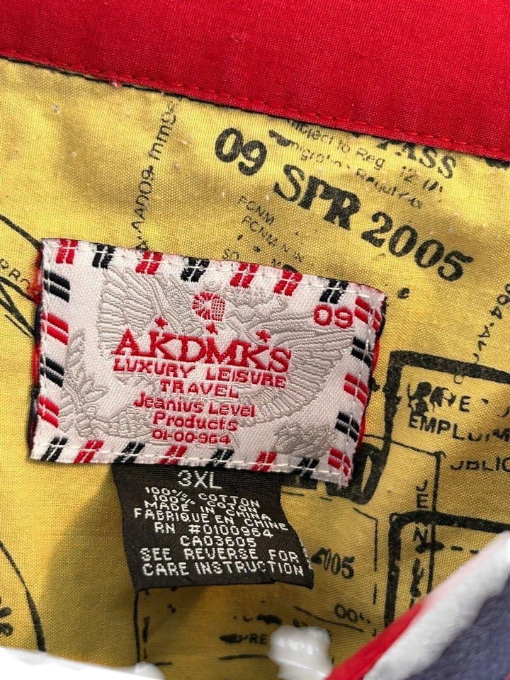 AKDMKS Botón Delantero Para Hombres 3XL Bordado Ropa de Calle Grunge Y2K Hip Hop Único Foto 3 de 4