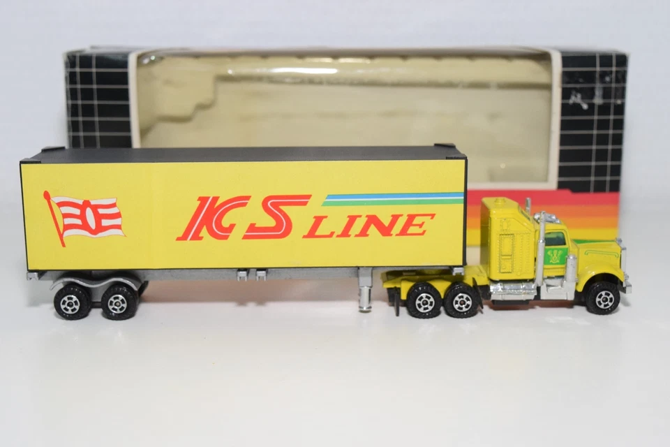 CAMION POLISTIL TR2 KENWORTH AVEC REMORQUE KS LINE PRESQUE COMME NEUF EN BOÎT... - Photo 4/4