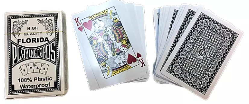 Large Face Plastic-Coated Playing Cards (Set of 12)