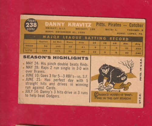 1960 Topps Baseball You Choose Complete 12-562 EX- to Near Mint Strictly Graded - Picture 199 of 498