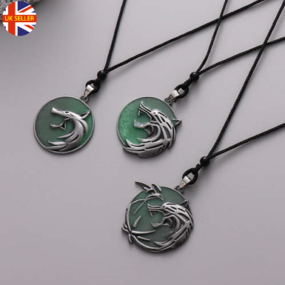 Witcher Collana Geralt Lupo Bianco Medaglione, Witcher Ciondolo Geralt In Acciaio Inossidabile Collana Catena Ottimo Regalo Da Uomo Witcher Necklace - Foto 4