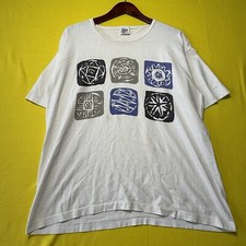Vintage Anvil T-Shirt Men's XL Single Stitch Preshrunk Made in USA Marina White