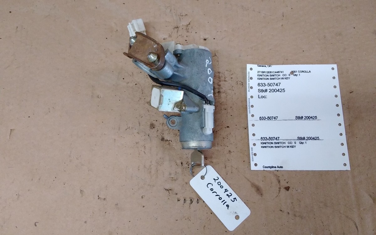 2001 TOYOTA COROLLA COLUMN MOUNTED IGNITION SWITCH W/KEY | eBay