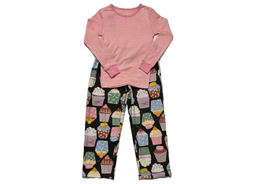 CARTERS GIRLS 3 PC PLUSH LONG SLEEVE SET CUPCAKES MULTICOLOR SIZE 7/7A - Picture 2 of 4