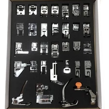 32 Low Shank Presser Feet Kit For Home Sewing Machines Fits All Low Shank