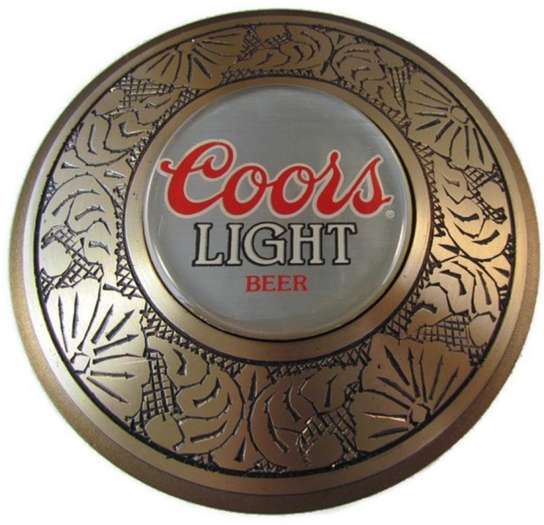 COORS LIGHT BEER logo BROWN 300 lb adult cremation bronze urn silver
