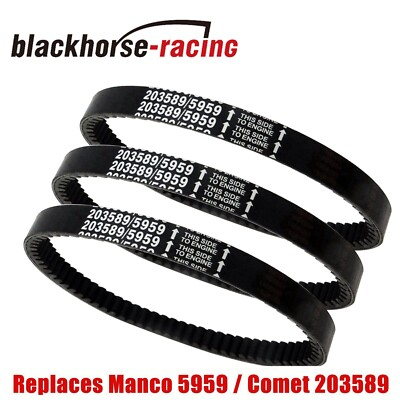 #ad 3Pc 30 series go kart cogged torque converter drive belt 203589 3 for comet 5959 $17.48