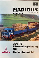 PROSPEKT MAGIRUS DEUTZ -230D16FL/FS/FK 230PS 16TO;  MIT EINLAGENBLÄTTERN