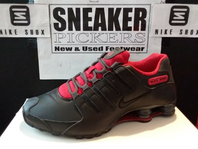 nike shox nz red and black