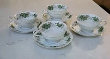 4 Cup And Saucer sets Noritake "DAPHNE" Pattern #5312  ~  2 1/4" Tall