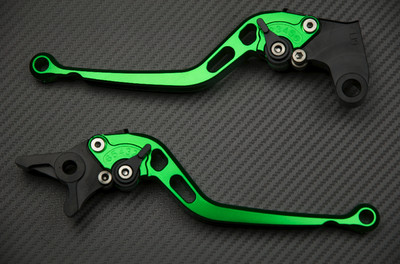 Hebel Hebel Langhebel CNC Grün Green für Kawasaki H2 2015-2017