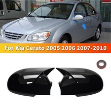 Gloss Black Ox Horn Abs Door Side Mirror Cover Cap Trim For Kia Cerato 2005-2010 Gloss Black Ox Horn Abs Door Side Mirror Cover Cap Trim For Kia Cerato 2005-2010