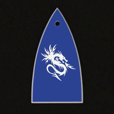 GUITAR TRUSS ROD COVER - Engraved Etched - ESP LTD - DRAGON Flame Fire - BLUE