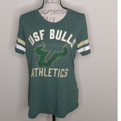 G-III 4Her by Carl Banks USF Bulls Rhinestone Detail Shirt Size L (CL)