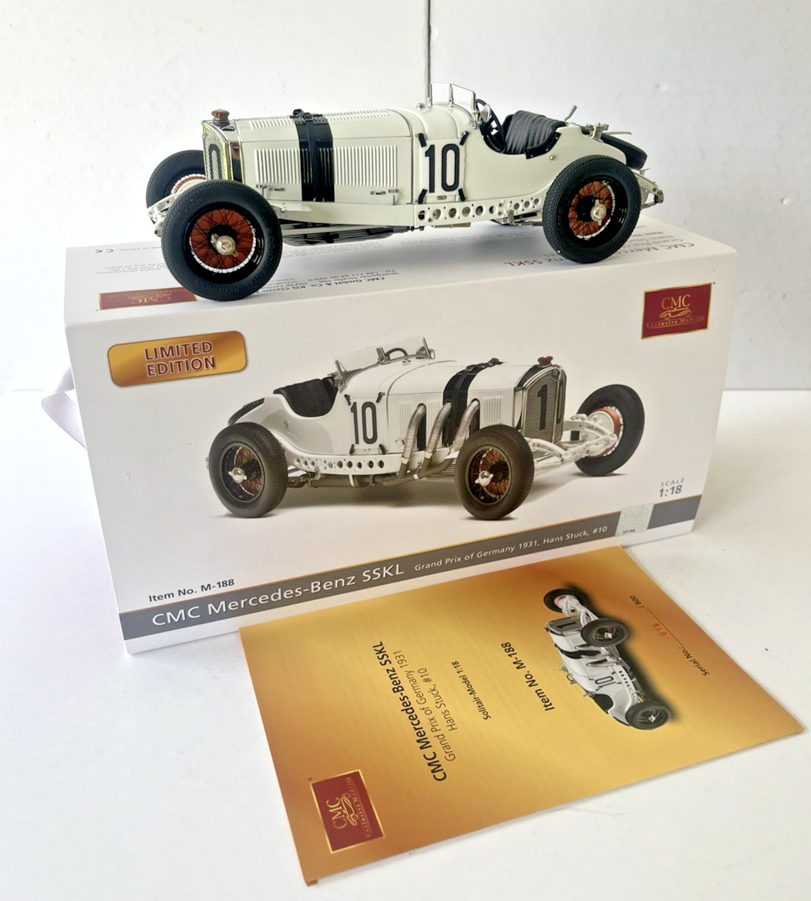 Voiture miniature CMC 1/18 MERCEDES-BENZ SSKL réplique authentique de haute précision