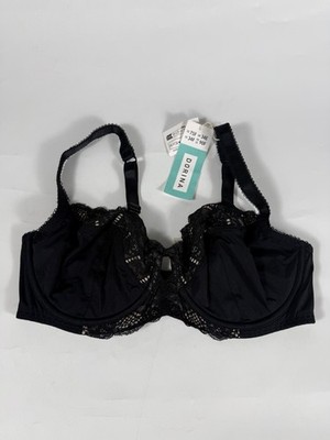 Dorina Schwarz Spitze BH 34F Bügel Vollschale Damen Dessous Verstellbare Träger