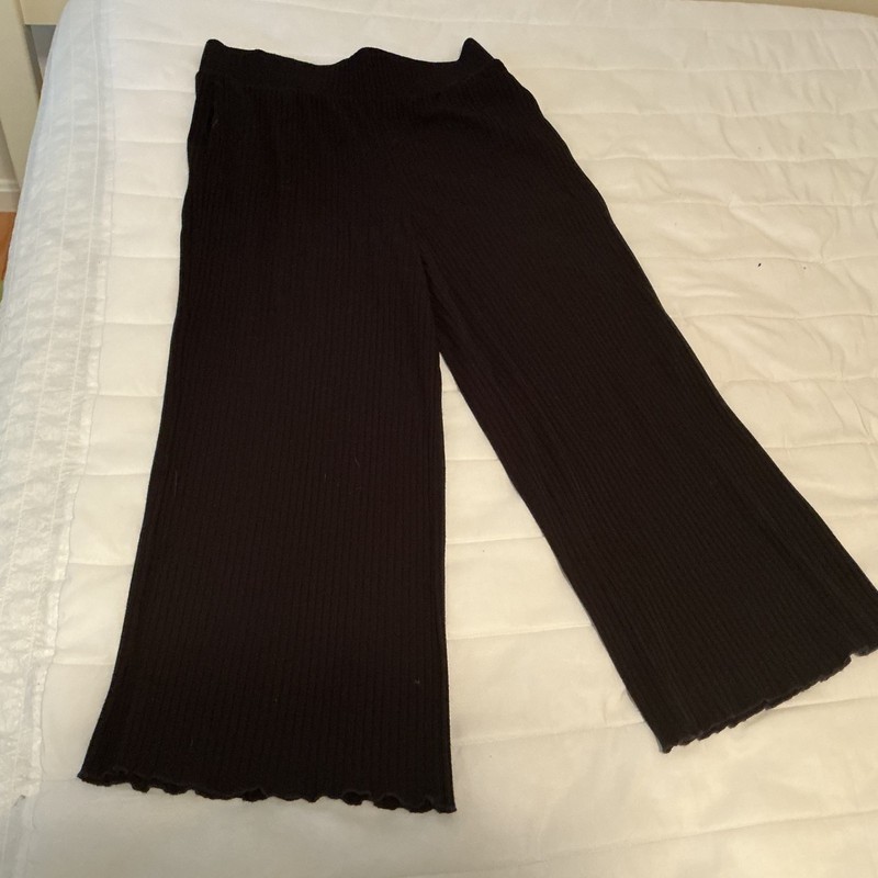 Truth size L, ribbed wide leg wimens ankle pant, pull on
