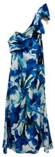 RTLS 230 ADRIANNA PAPELL WOMENS BLUE FLORAL COLORFUL GOWN SZ 12P