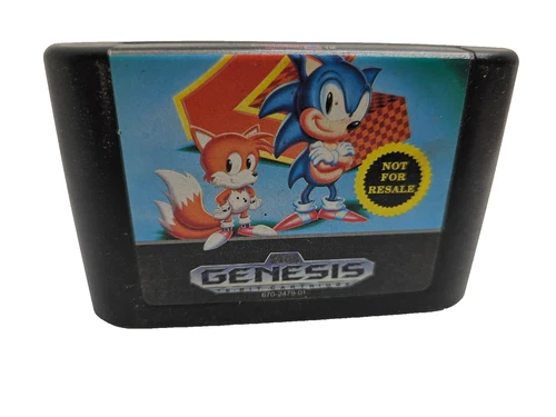 Sega Genesis Sonic The Hedgehog 2 Game Cartridge Not For Resale Vtg